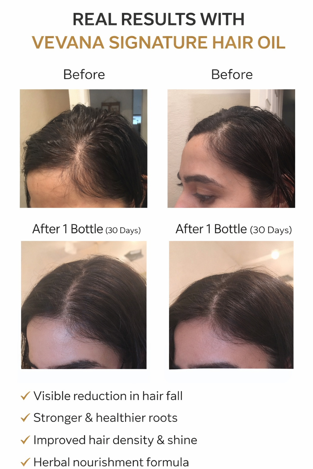 VEVANA Hair Recovery Bundle – Organic Hair Oil + Herbal Shampoo